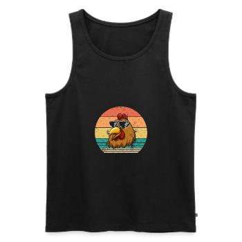 Chickens Hen - Men's Premium Organic Tank Top - black - Front - AI Model Male 178 light (178cm)