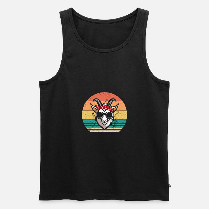 Ziegen - Männer Premium Bio Tank Top - Schwarz