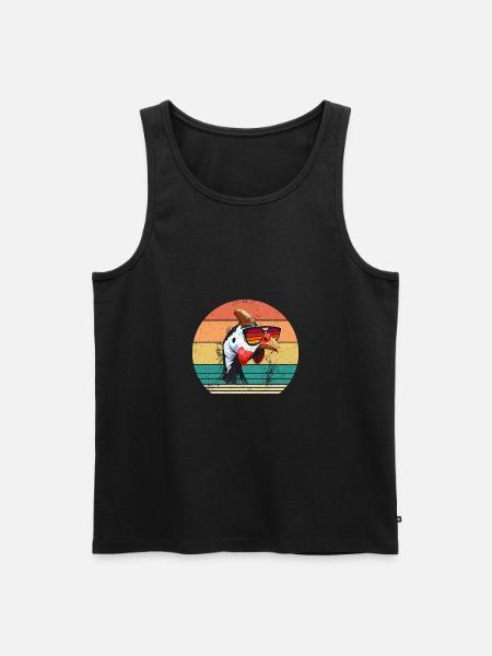 Chickens Rooster Guinea Fowl - Men's Premium Organic Tank Top - black