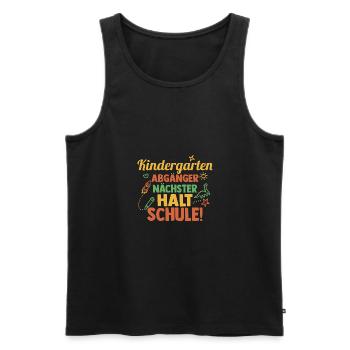 Garderie de la maternelle de la maternelle de 19e année - Débardeur bio Premium Homme - noir - Devant - AI Model Male 178 light (178cm)