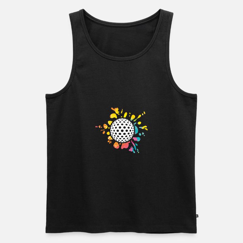 Golfspieler Golf - Männer Premium Bio Tank Top - Schwarz