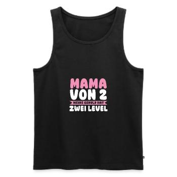 Mama Von 2 Kindern - Männer Premium Bio Tank Top - Schwarz - Vorne - Michal (187cm)