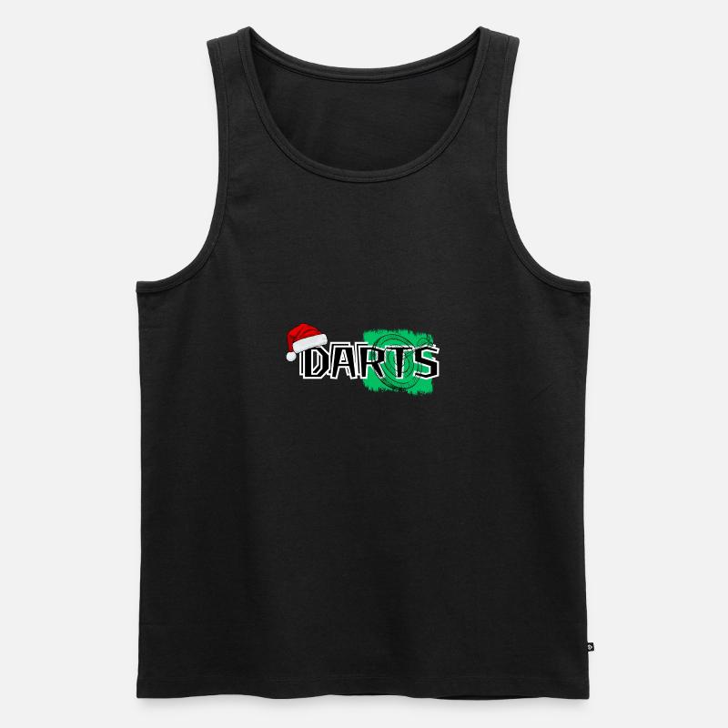 Darts - Männer Premium Bio Tank Top - Schwarz