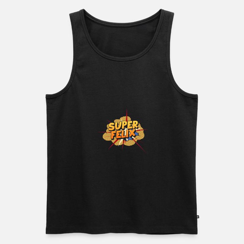 Felix - Männer Premium Bio Tank Top - Schwarz
