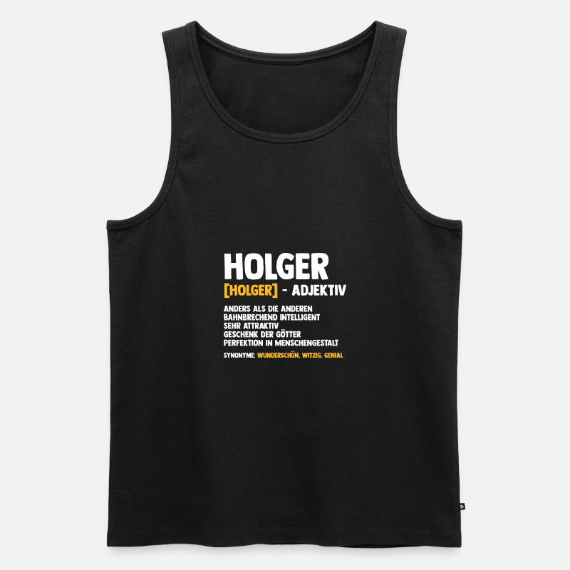 Holger - Männer Premium Bio Tank Top - Schwarz