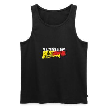 All Terrain Opa fährt über Stock und Stein - Männer Premium Bio Tank Top - Schwarz - Vorne - AI Model Male 178 light (178cm)