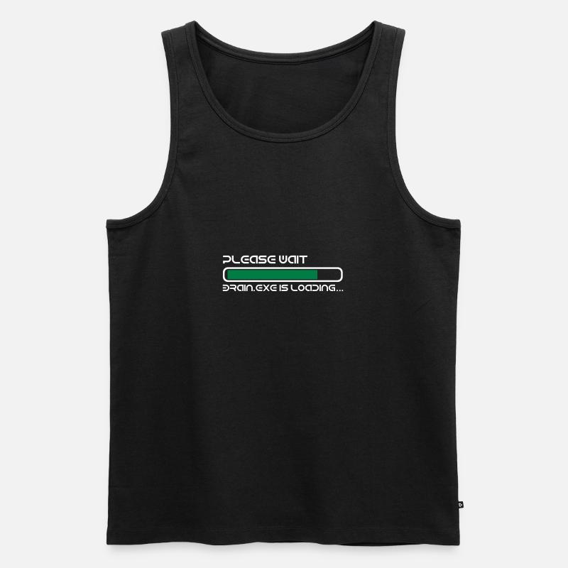 Gehirn wird geladen... - Männer Premium Bio Tank Top - Schwarz