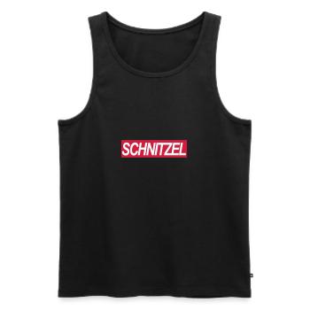 SCHNITZEL - Männer Premium Bio Tank Top - Schwarz - Vorne - Michal (187cm)