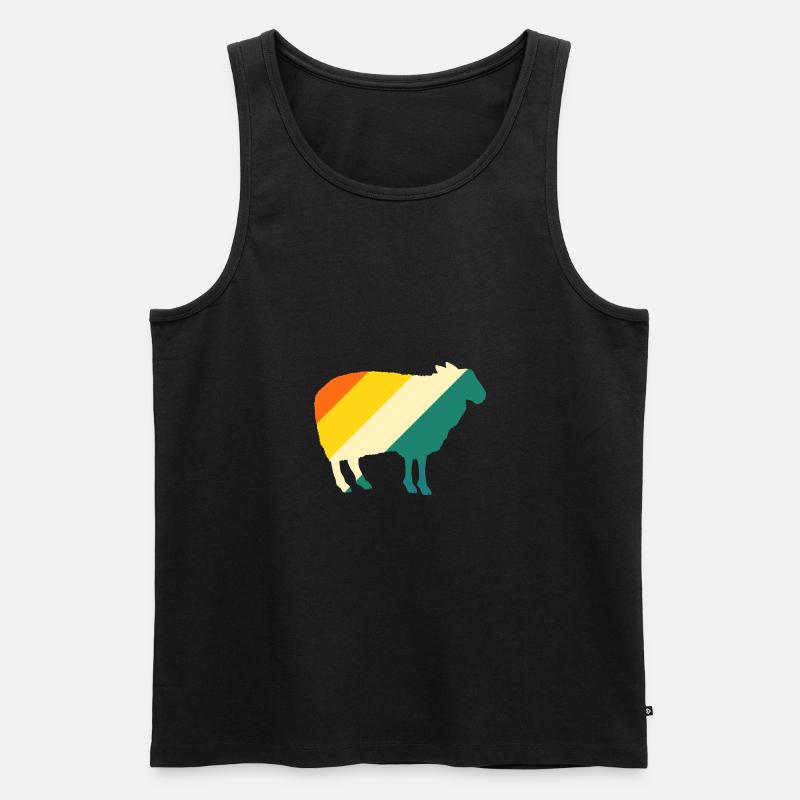 Schäfer Schaf - Männer Premium Bio Tank Top - Schwarz