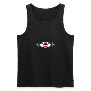 Lifeguard Lifeguard Heartbeat Pulse - Men's Premium Organic Tank Top - black - Front - Michal (187cm)