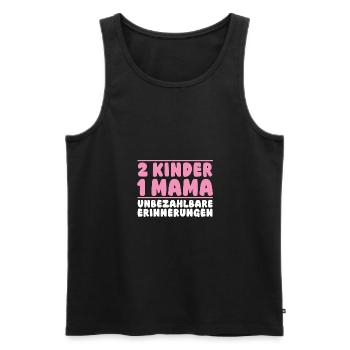 Mama Von 2 Kindern - Männer Premium Bio Tank Top - Schwarz - Vorne - AI Model Male 178 light (178cm)