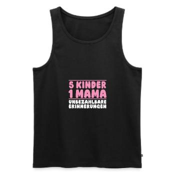 Mama Von 5 Kindern - Männer Premium Bio Tank Top - Schwarz - Vorne - Michal (187cm)