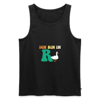 Pensioner Retirement Pension Pension Duck - Men's Premium Organic Tank Top - black - Front - Michal (187cm)