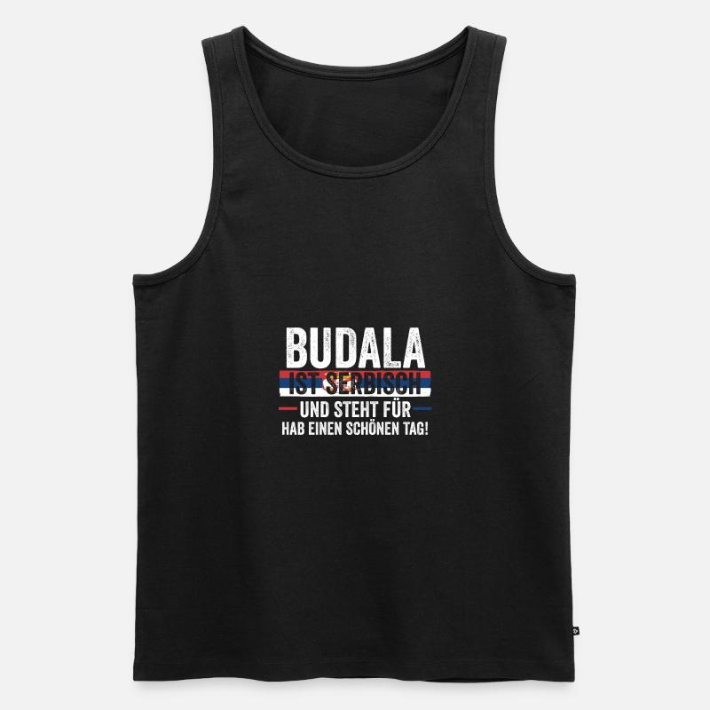Serben Serbisch Serbien - Männer Premium Bio Tank Top - Schwarz