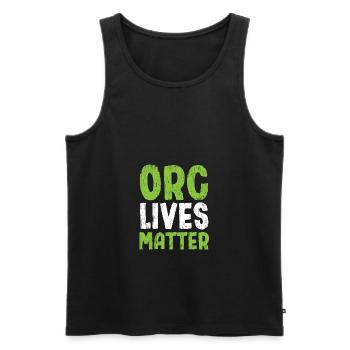 Orc Lives Matter - Männer Premium Bio Tank Top - Schwarz - Vorne - Michal (187cm)