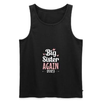 Schonwieder Große Schwester 2023 - Männer Premium Bio Tank Top - Schwarz - Vorne - Michal (187cm)