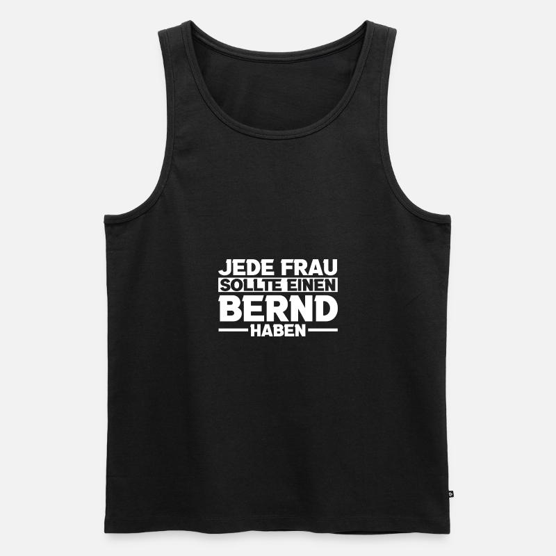 Bernd - Männer Premium Bio Tank Top - Schwarz