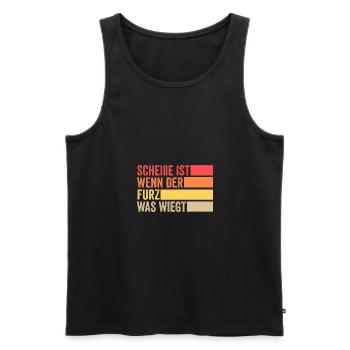 Shit Is When The Fart Weighs What - Men's Premium Organic Tank Top - black - Front - AI Model Male 178 light (178cm)