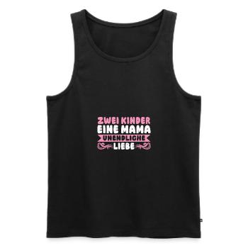 Mama Von 2 Kindern - Männer Premium Bio Tank Top - Schwarz - Vorne - Michal (187cm)