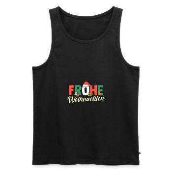 Weihnachtsmann Bescherung Weihnachten - Männer Premium Bio Tank Top - Schwarz - Vorne - Michal (187cm)