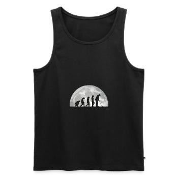 Golfspieler Evolution Golf - Männer Premium Bio Tank Top - Schwarz - Vorne - Michal (187cm)