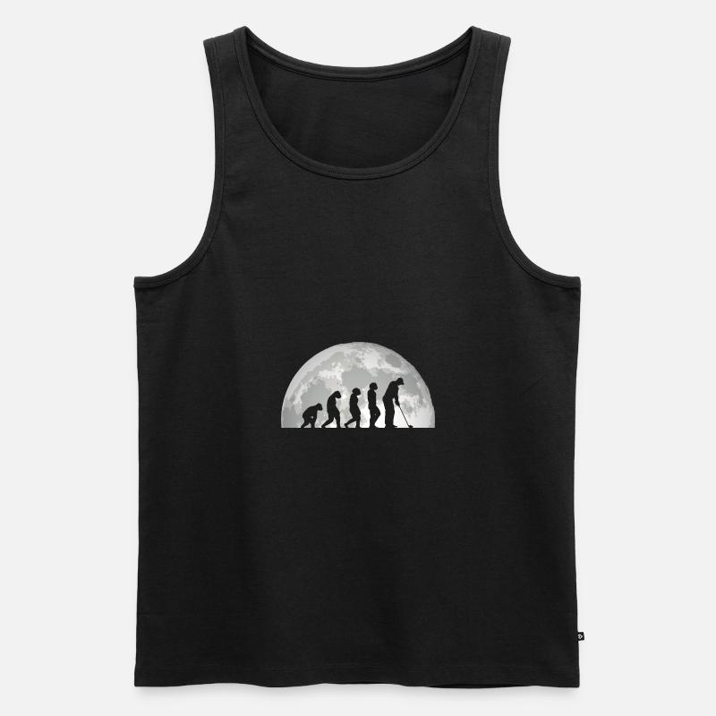 Golfer Evolution Golf - Men's Premium Organic Tank Top - black