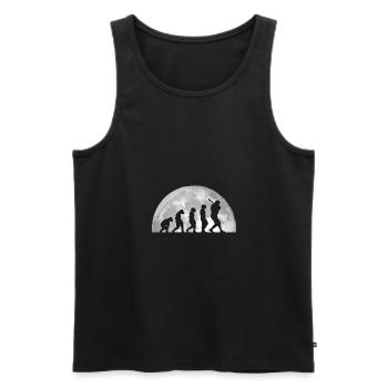 Baseballspieler Evolution Baseball - Männer Premium Bio Tank Top - Schwarz - Vorne - AI Model Male 178 light (178cm)