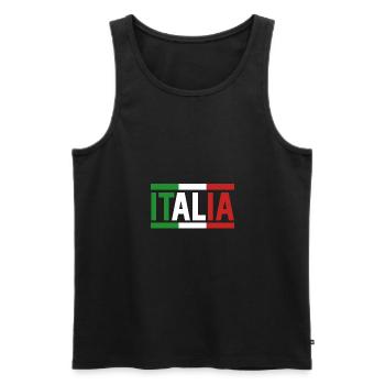 Italie Italien Italien Italie - Débardeur bio Premium Homme - noir - Devant - AI Model Male 178 light (178cm)