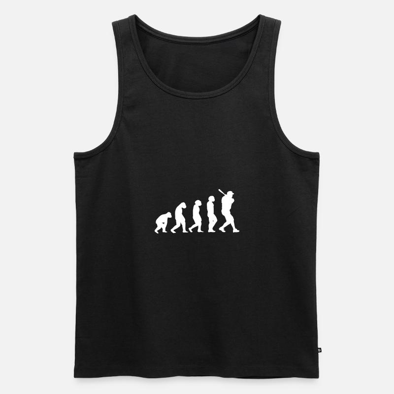 Baseballspieler Evolution Baseball - Männer Premium Bio Tank Top - Schwarz