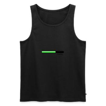 Ladebalken grün - Männer Premium Bio Tank Top - Schwarz - Vorne - Michal (187cm)