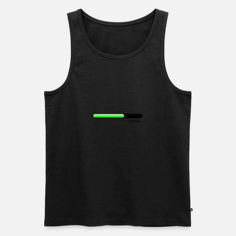 Ladebalken grün - Männer Premium Bio Tank Top - Schwarz