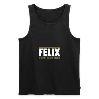 Felix - Männer Premium Bio Tank Top - Schwarz - Vorne - Michal (187cm)