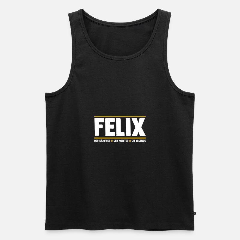 Felix - Männer Premium Bio Tank Top - Schwarz