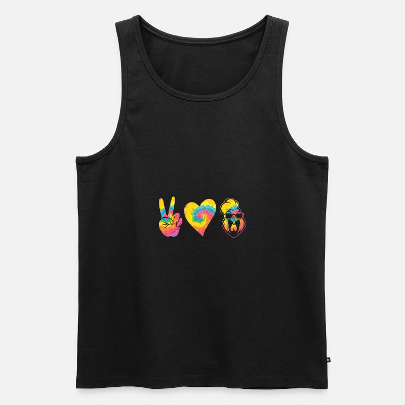 Hühner Hahn - Männer Premium Bio Tank Top - Schwarz