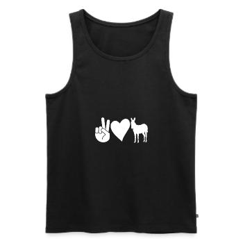 Esel - Männer Premium Bio Tank Top - Schwarz - Vorne - Michal (187cm)