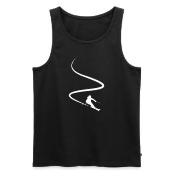Skieurs Montagnes Descente - Débardeur bio Premium Homme - noir - Devant - Michal (187cm)