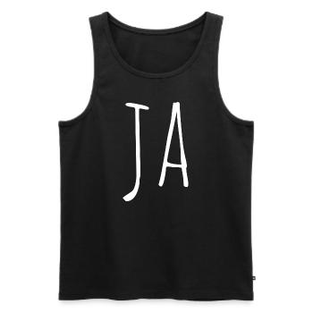 ja - Männer Premium Bio Tank Top - Schwarz - Vorne - AI Model Male 178 light (178cm)