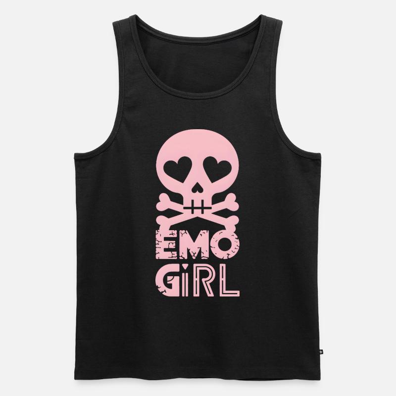 Emo Girl! - Männer Premium Bio Tank Top - Schwarz