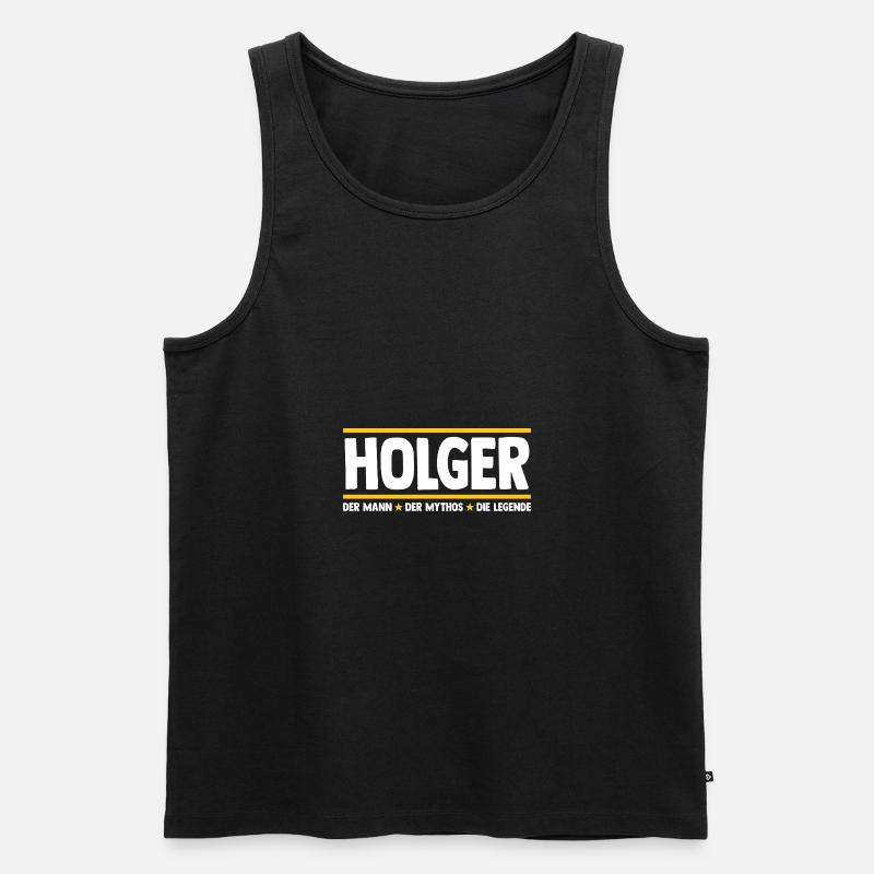 Holger - Männer Premium Bio Tank Top - Schwarz