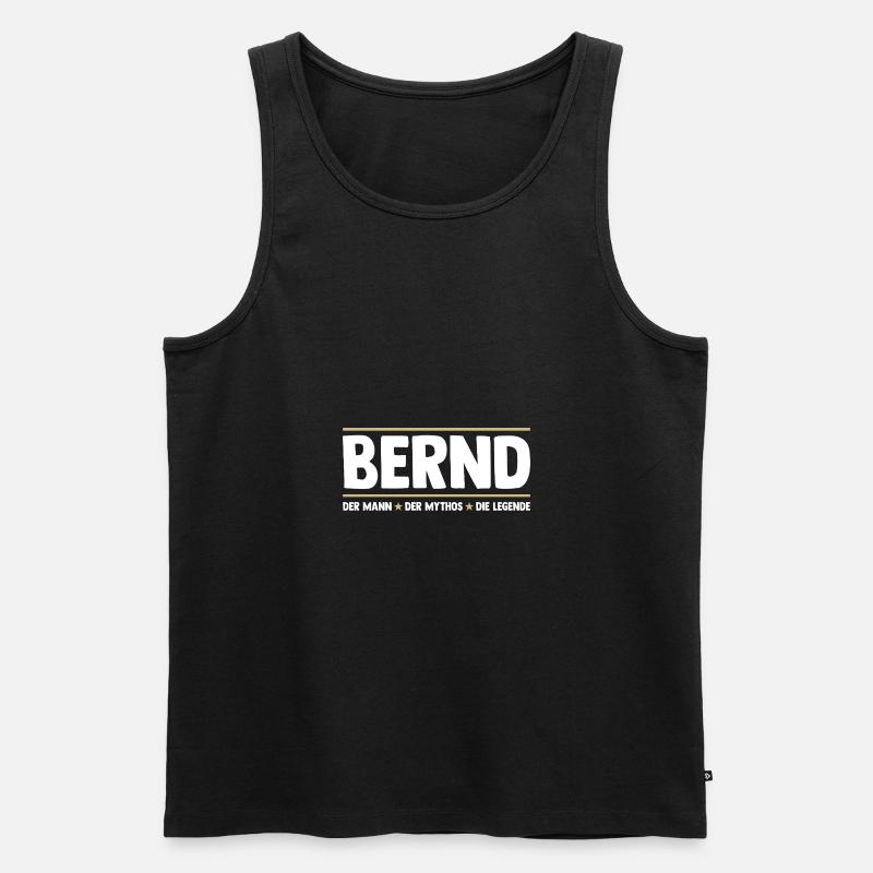 Bernd - Männer Premium Bio Tank Top - Schwarz