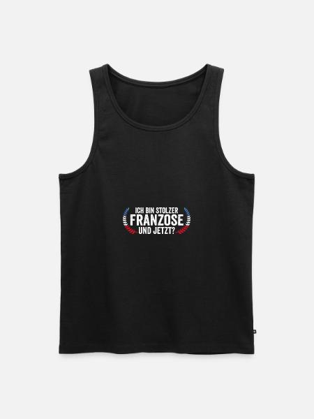 French French France - Men's Premium Organic Tank Top - black