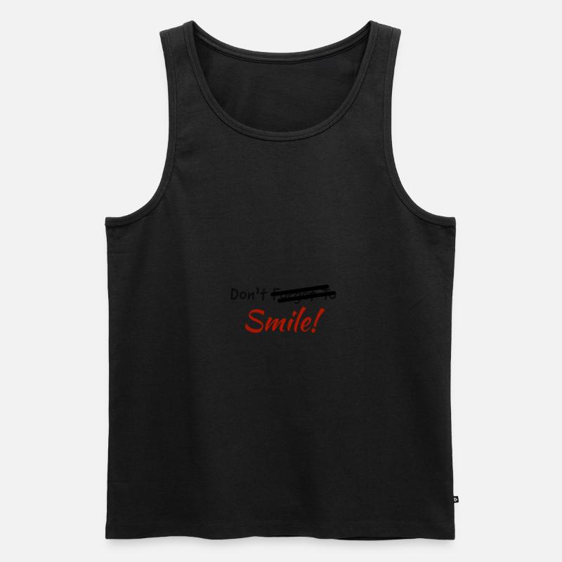 Don't Smile - Joker - Männer Premium Bio Tank Top - Schwarz