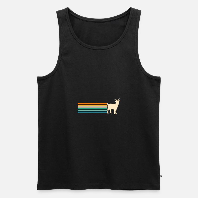 Ziegen - Männer Premium Bio Tank Top - Schwarz