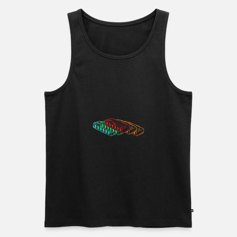 Harmonica Harmonica - Men's Premium Organic Tank Top - black