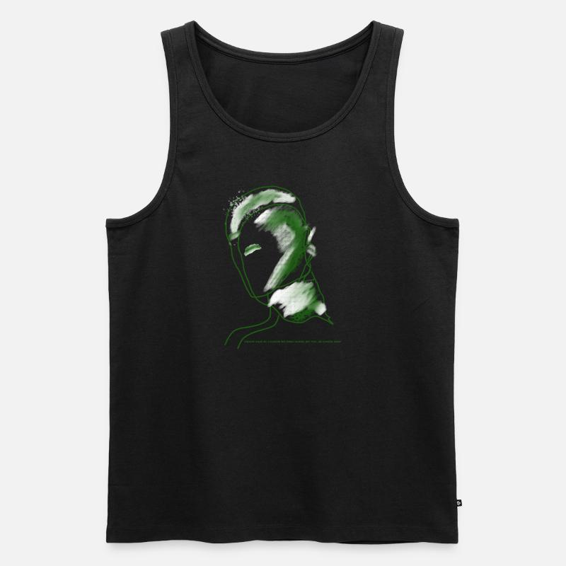 Grüne Freunde - Männer Premium Bio Tank Top - Schwarz