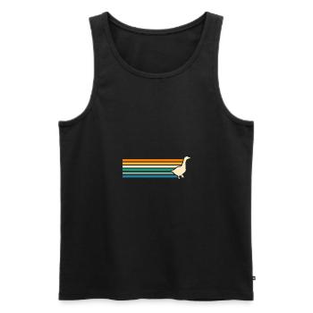 Goose - Men's Premium Organic Tank Top - black - Front - Michal (187cm)