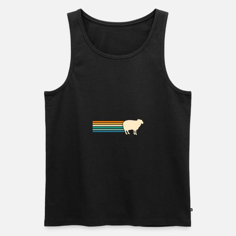 Schäfer Schaf - Männer Premium Bio Tank Top - Schwarz