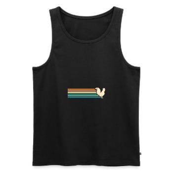 Chicken Rooster - Men's Premium Organic Tank Top - black - Front - AI Model Male 178 light (178cm)