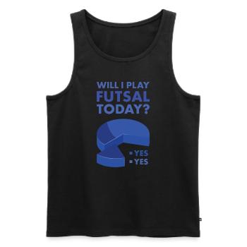 Sport Will I Play Futsal - Men's Premium Organic Tank Top - black - Front - Michal (187cm)