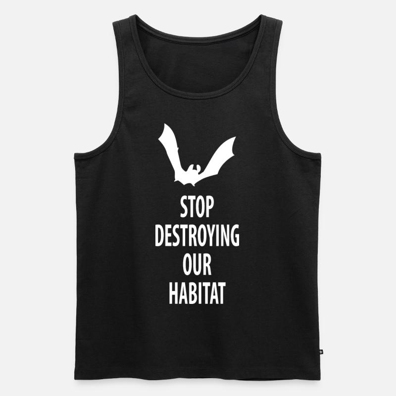 Fledermaus Fledermäuse - Männer Premium Bio Tank Top - Schwarz
